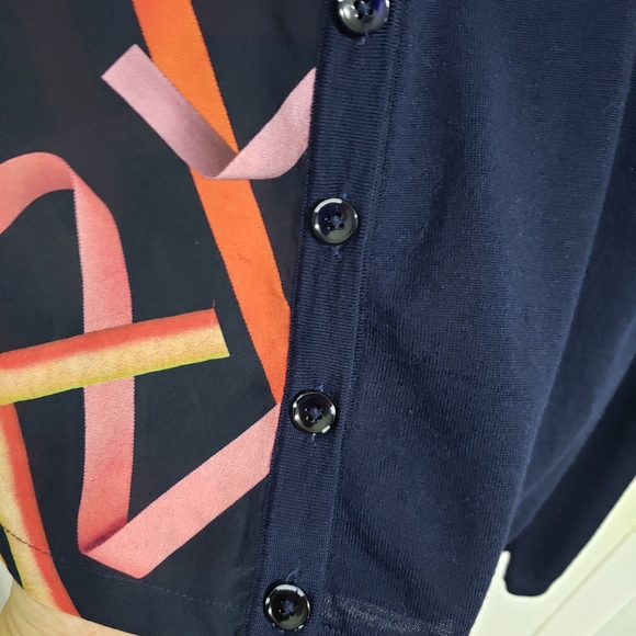 PAUL SMITH Ribbons Navy Wool Cardigan - Picture 14 of 16